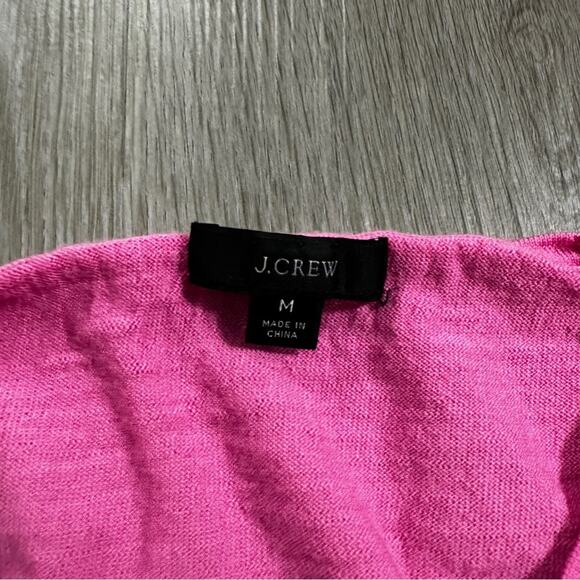 J. Crew Pink 100% Merino Wool‎ Long Sleeve Pullover Sweater Size M - Picture 5 of 9